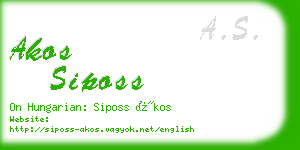 akos siposs business card